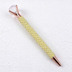 CouldNook Faceted Top Ballpoint Pen - Beaded Barrel And Open Prongs