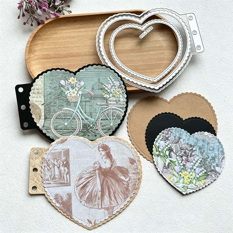 CouldNook Heart Cutting Die - Scalloped Paper Shapes Collection