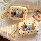 CouldNook Portable Travel Cosmetic Bag - Soft Canvas Toiletry Pouch