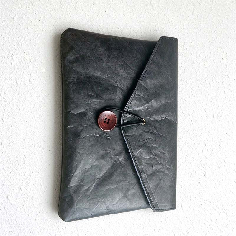 CouldNook Envelope Document Pouch - Crinkled Surface And Button Loop Closure