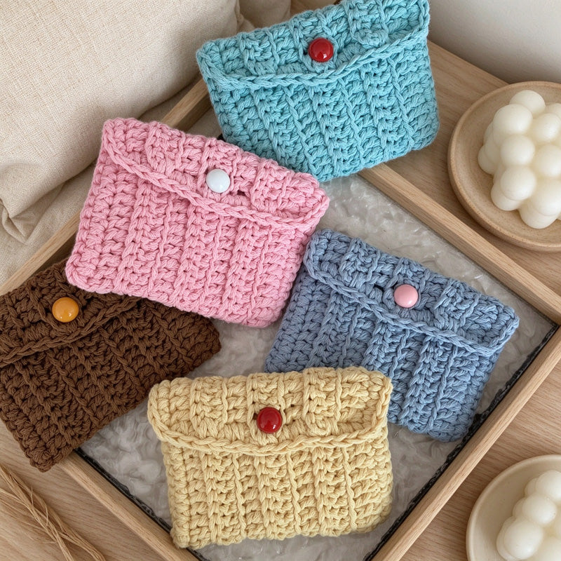 Crochet Card Pouch with Button Flap