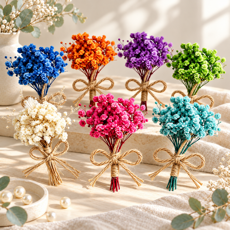 CouldNook Mini Dried Flower Bouquet - Twine Bound Stems