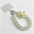 CouldNook Round Bead Flower Phone Charm - Loop Cord Attachment