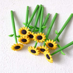 CouldNook Flower Gel Pen - Leafy Stem Barrel And Yellow Petals