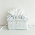 CouldNook Tiny Print Tissue Box - Soft Gathered Table Cover