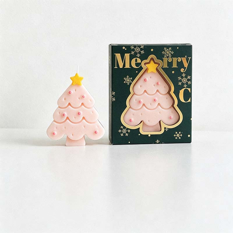 CouldNook Christmas Tree Scented Candle - Scalloped Branches And Star Topper