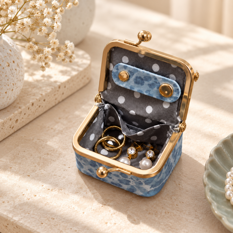 CouldNook Leopard Mini Jewelry Purse - Clasp Frame