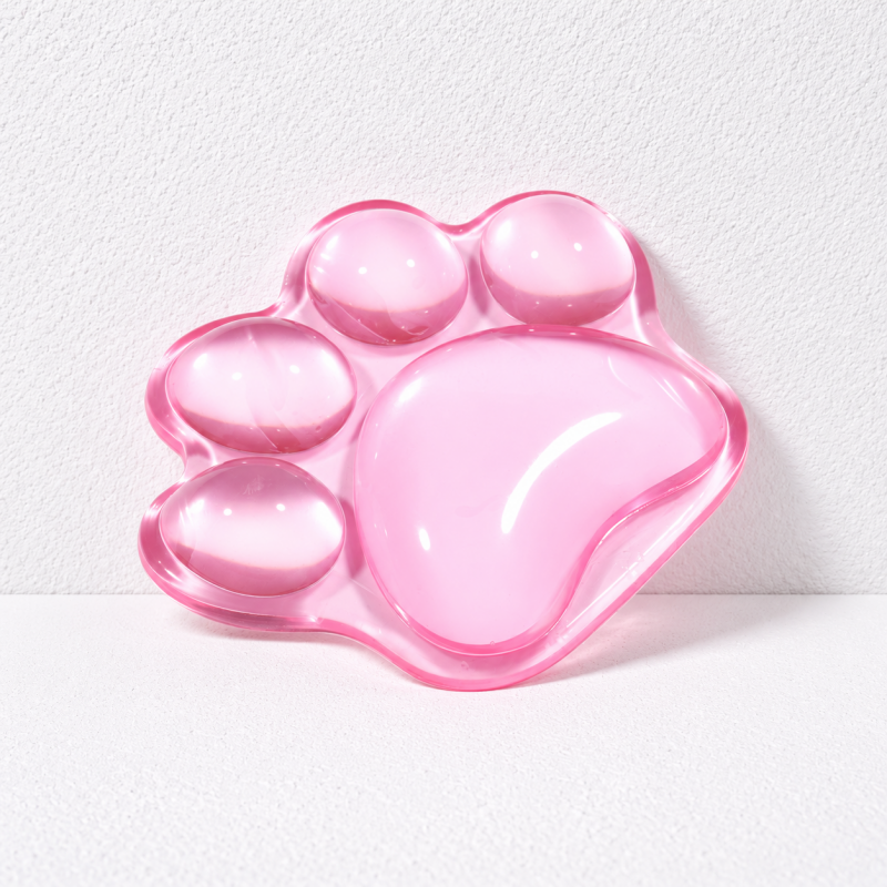 CouldNook Transparent Wrist Rest - Rounded Paw-Shaped Desk Cushion