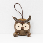 CouldNook Natural Seed Owl Charm - Handcrafted Pendant Tool