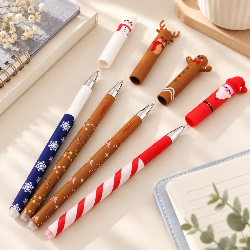 CouldNook Christmas Pen - Character Caps and Festive Printed Barrels