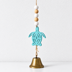 CouldNook Sea-Life Bell Hanging - Beaded Strands And Coastal Motif Choices