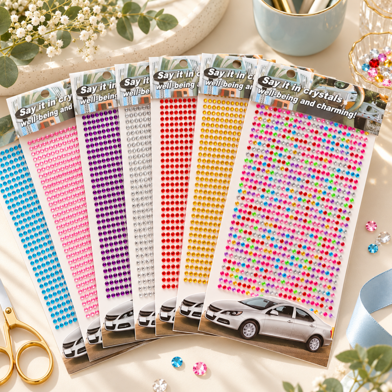 Gem Stickers - Faceted Hearts Stars and Floral Shapes
