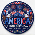 CouldNook Anniversary Wooden Wall Sign - Eagle Artwork and Firework Motifs