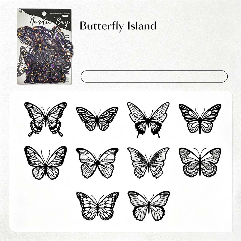 CouldNook Butterfly Sticker Material Kit - Iridescent Wing Designs