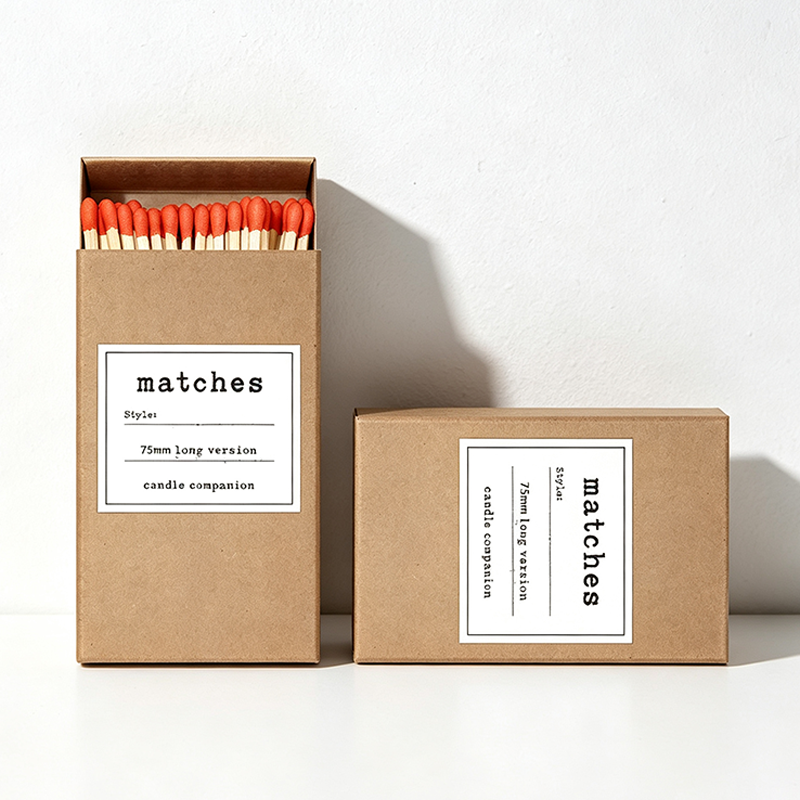 CouldNook Kraft Paper Matchbox with Wooden Matches Home Accent