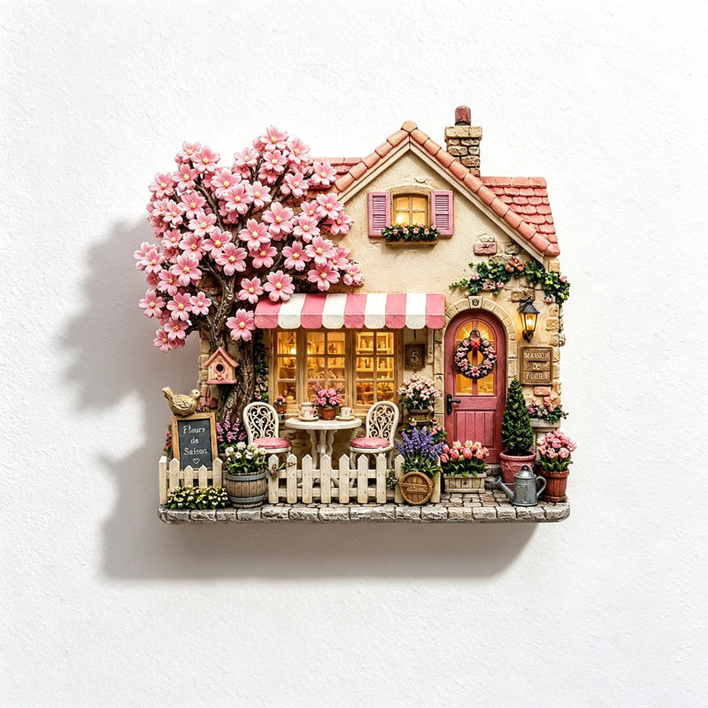 CouldNook Miniature House Fridge Magnet - Raised Shopfront and Cottage Scenes