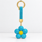CouldNook Flower Keychain - Rhinestone Petals and Coordinating Decorative Strap
