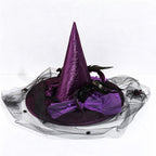 CloudNook Feather Veil Witch Hat‑Halloween Party Costume Hat