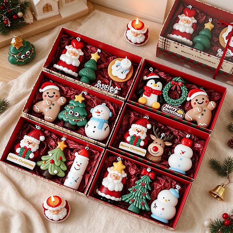 CouldNook Christmas Scented Candle Set - Festive Character Gift