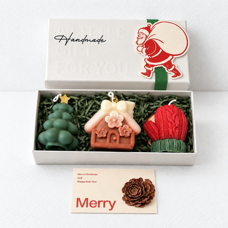 CouldNook Christmas Candle Gift Set - Sculpted Trio Box