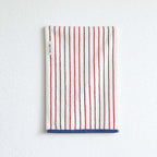 CouldNook Fine Stripe Cotton Towel - Contrasting End Borders And Label