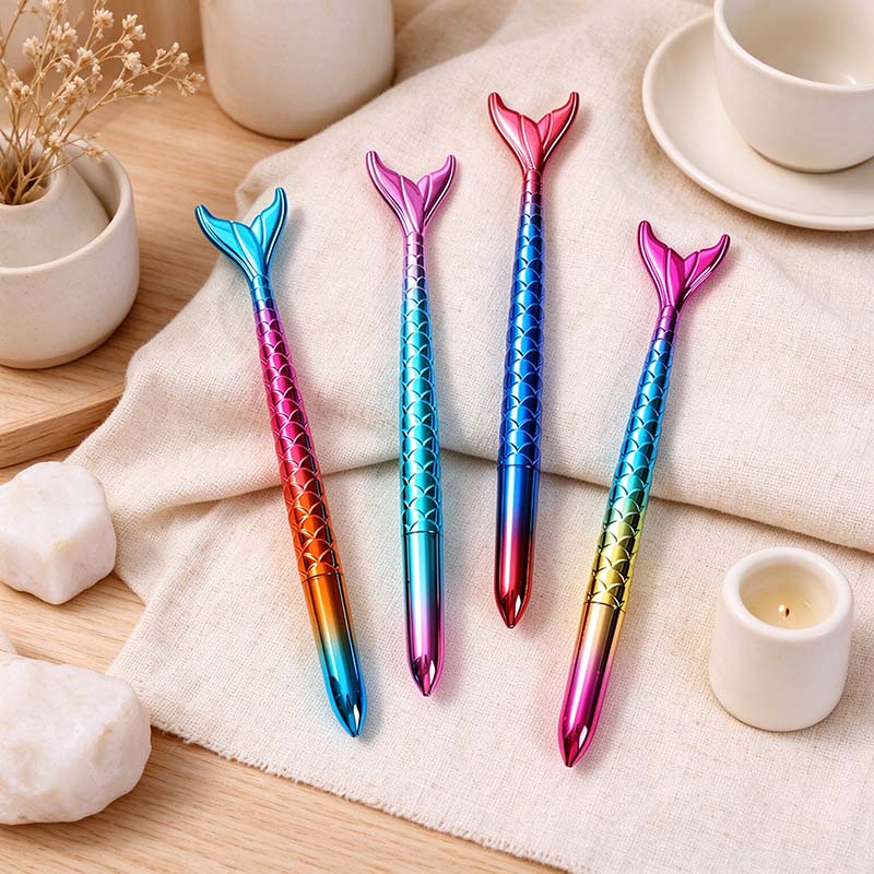 CouldNook Mermaid Tail Pen - Scaled Barrel And Reflective Gradient Finish