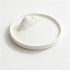 CouldNook Mountain Incense Holder - Sculpted Peak and Circular Rimmed Tray