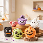 CouldNook Halloween Bath Bomb - Shaped Characters and Colorful Face Details