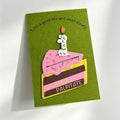 CouldNook Fabric Birthday Greeting Card - Raised Cake Motifs