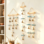 CouldNook Mediterranean Fish Hanging Decor - Coastal Shell Bell Ornament