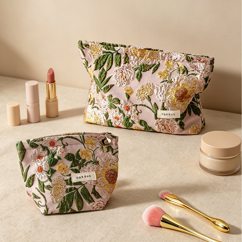 CouldNook Vintage Floral Makeup Pouch - Vanity Storage Accent