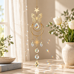 CouldNook Butterfly Suncatcher - Openwork Wings And Cascading Faceted Drop Details