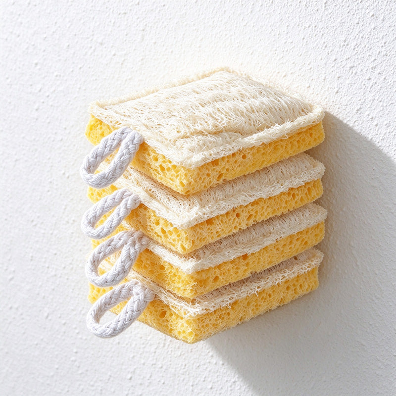 CouldNook Loofah Dish Sponge - Dual Layer Scrubber