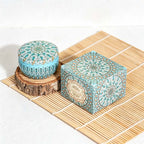 CouldNook Patterned Tin Scented Candle - Decorative Lid And Floral Wax Accents