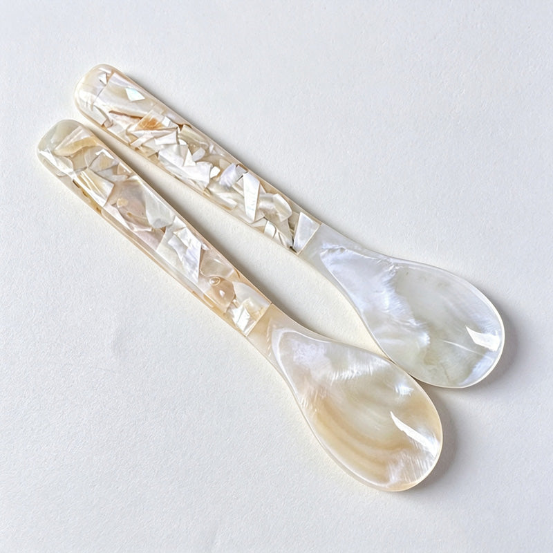 CouldNook Shell Dessert Spoon - Long Mosaic Handle Gift Options