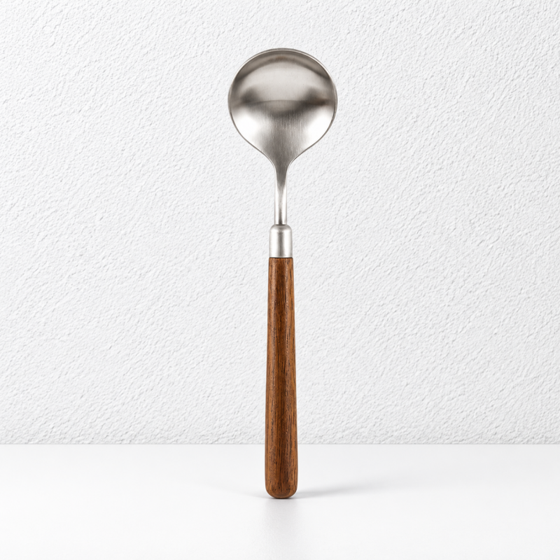 CouldNook Walnut Wood Handle Flatware - Matte and Polished Collection