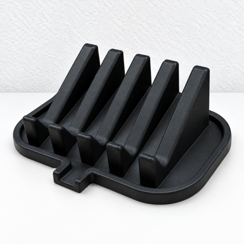 CouldNook Silicone Soap Tray - Five Sloping Ridges and Front Drainage Channel