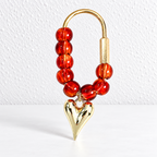 CouldNook Beaded Bag Clip - Oval Frame and Heart or Star Pendant