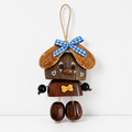 CouldNook Natural Seed Dog Charm - Cartoon Nut Pendant