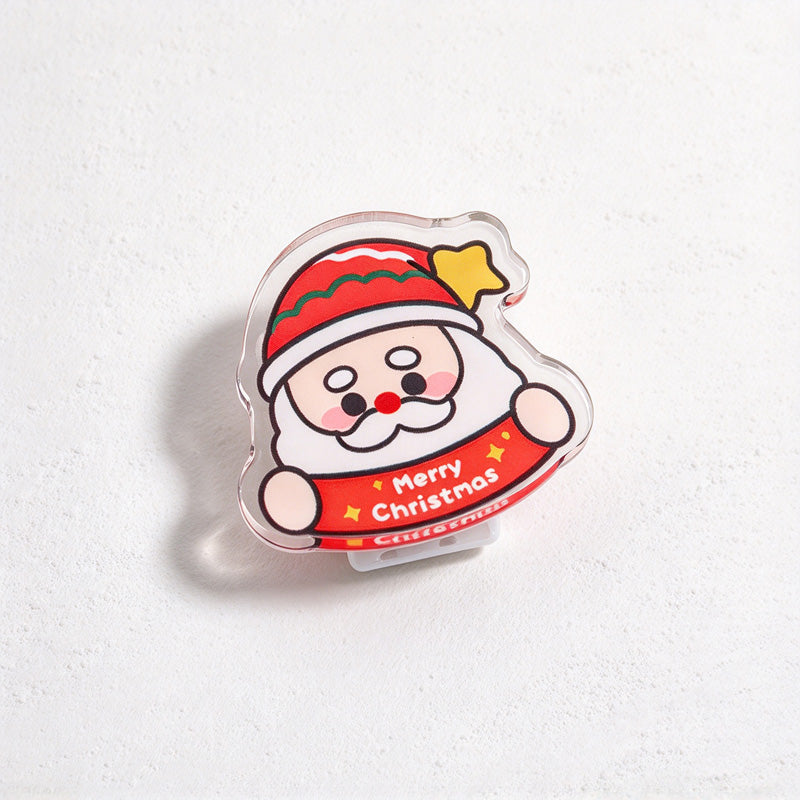 CouldNook Christmas Memo Clip - Festive Characters And Clear Shaped Border