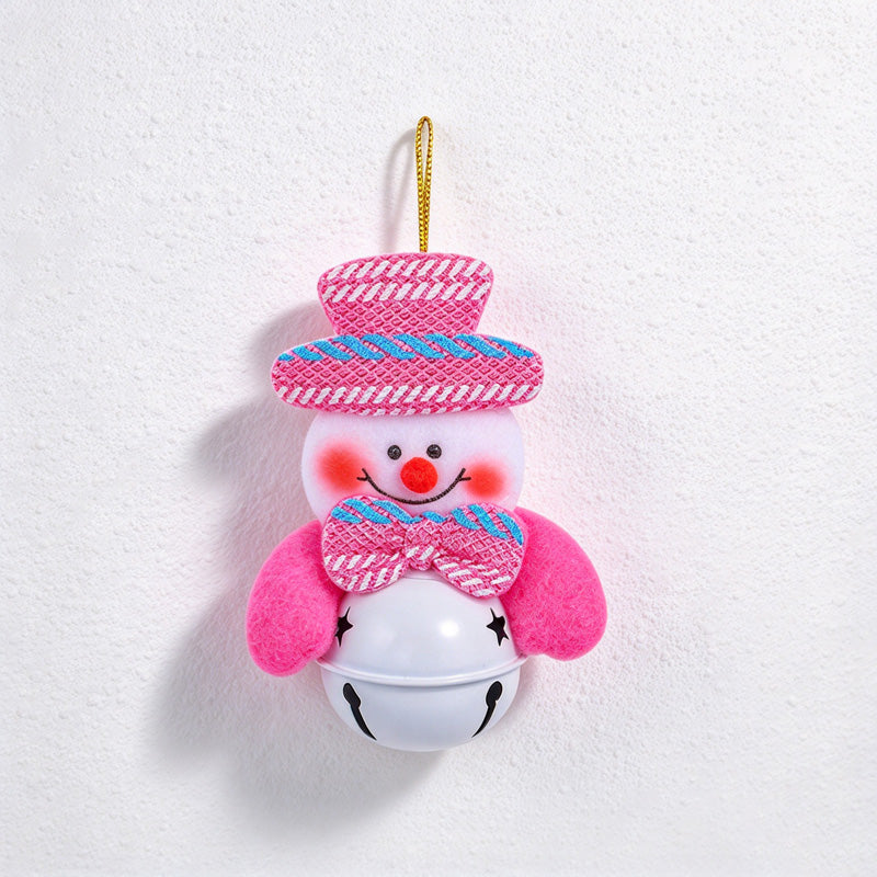 CouldNook Christmas Character Bell Ornament - Fabric Figures and Round Bells
