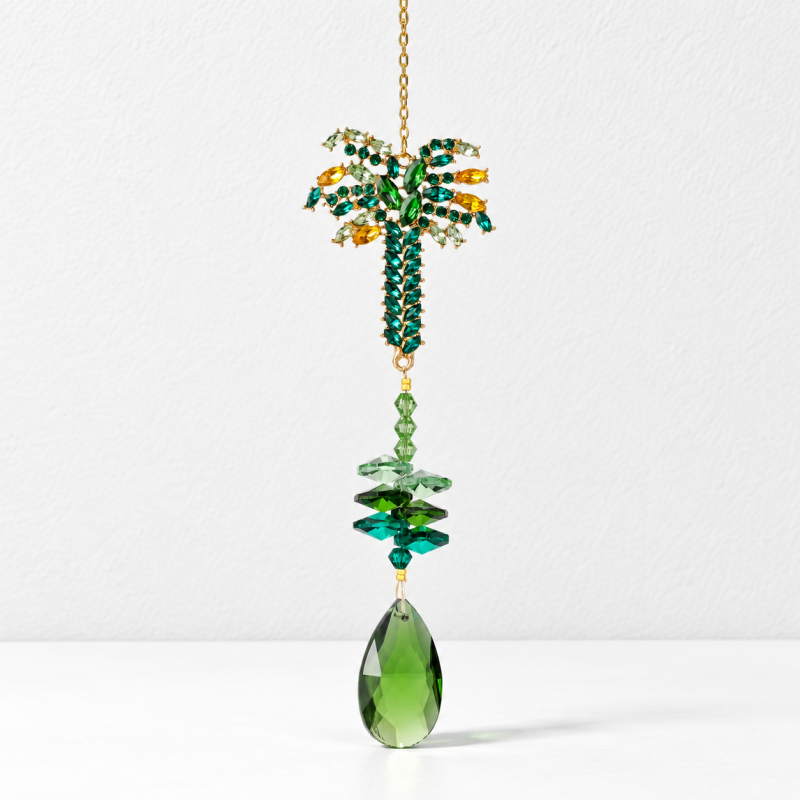CouldNook Bird and Tree Suncatcher - Faceted Beads And Teardrop Detail