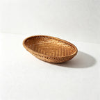 CloudNook Woven PVC Tray‑Oval Snack Storage Basket