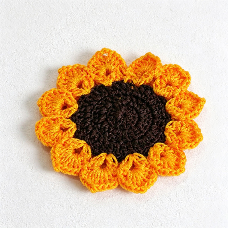 CouldNook Yarn Character Coaster - Seven Animal and Flower Shapes