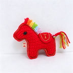 CouldNook Yarn Horse Hanging Ornament - Four Festive Colors