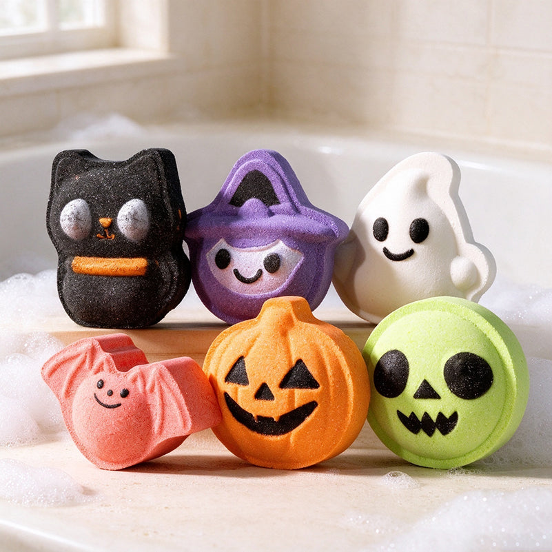 Shaped Bath Bomb - Holiday Characters and Round Design