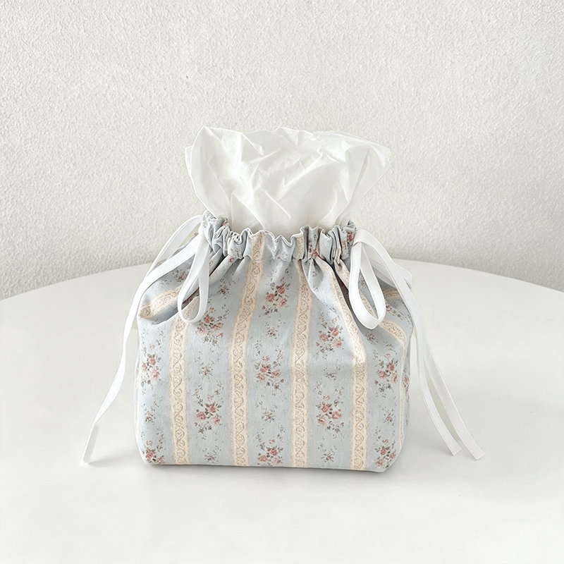 CouldNook Floral Drawstring Tissue Box - Petite Shelf Pouch