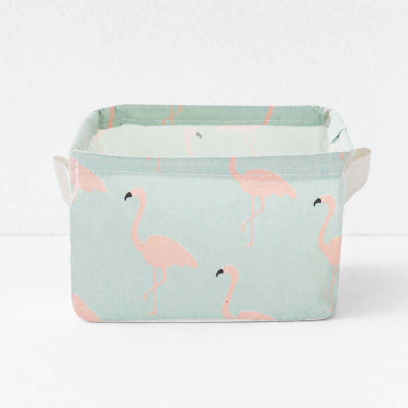 CouldNook Printed Fabric Storage Bin - Side Handle Basket