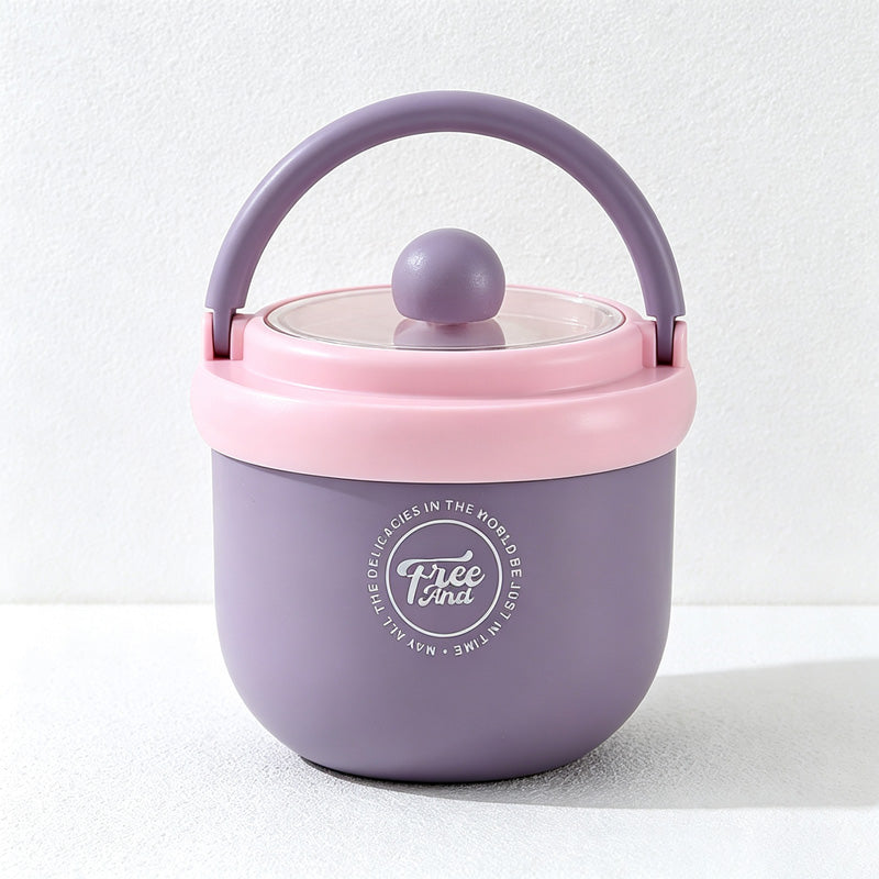 CouldNook Breakfast Cup - Swing Handle and Clear Round-Knob Lid