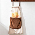 CouldNook Printed Kitchen Apron - Wide Pocket and Removable Towel